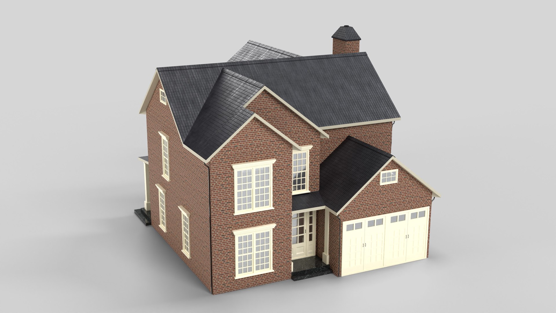 3D Model Neighborhood Houses Collection 10 Pack T4 - TurboSquid 2215584