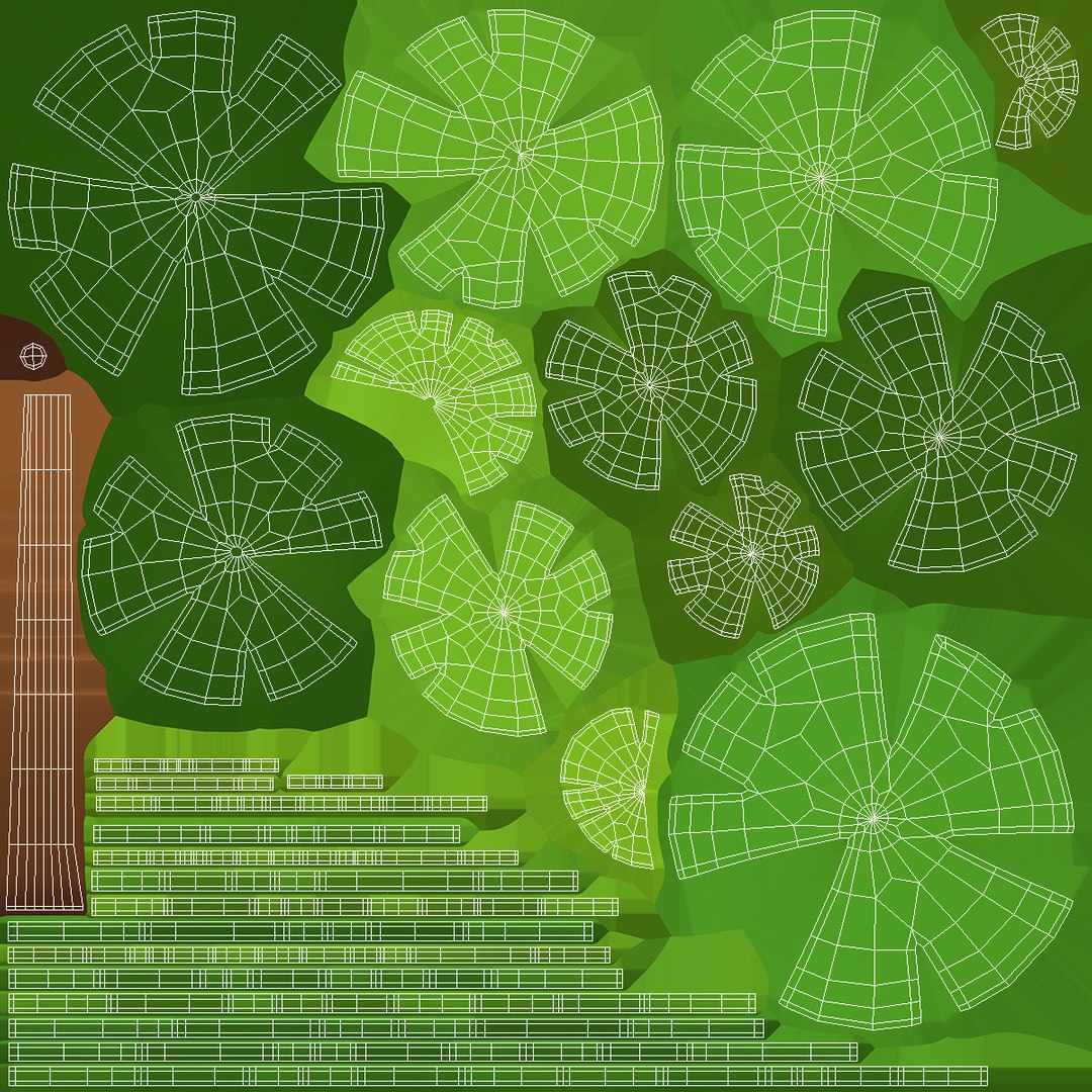 Fur Tree Cartoon Style Simple Coloring model - TurboSquid 2169092