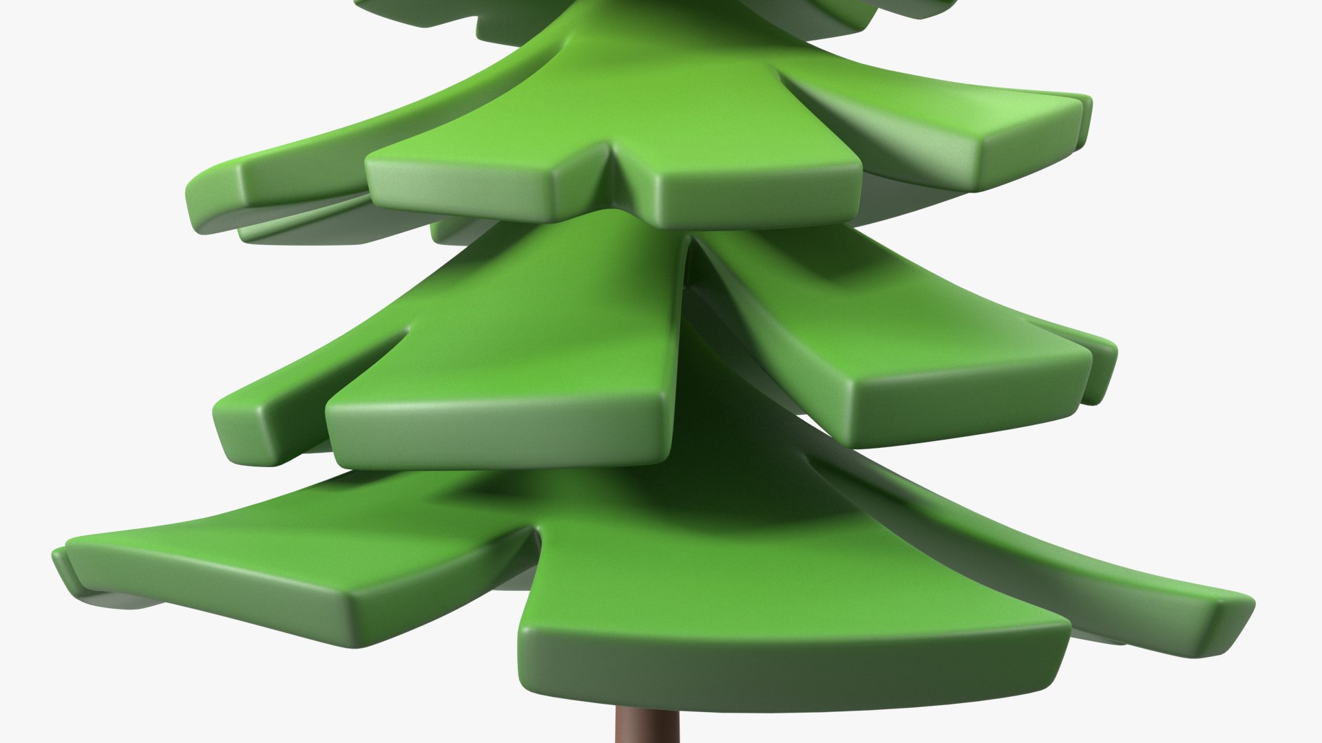 Fur Tree Cartoon Style Simple Coloring model - TurboSquid 2169092