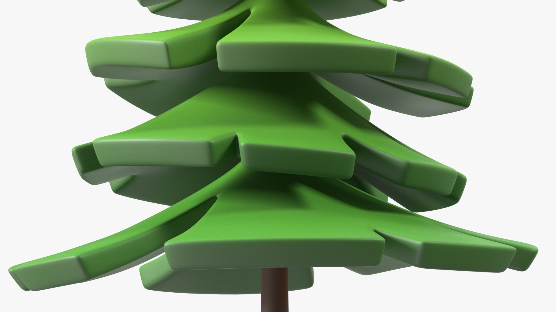 Fur Tree Cartoon Style Simple Coloring model - TurboSquid 2169092