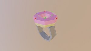 Low Poly Doughnut Ring