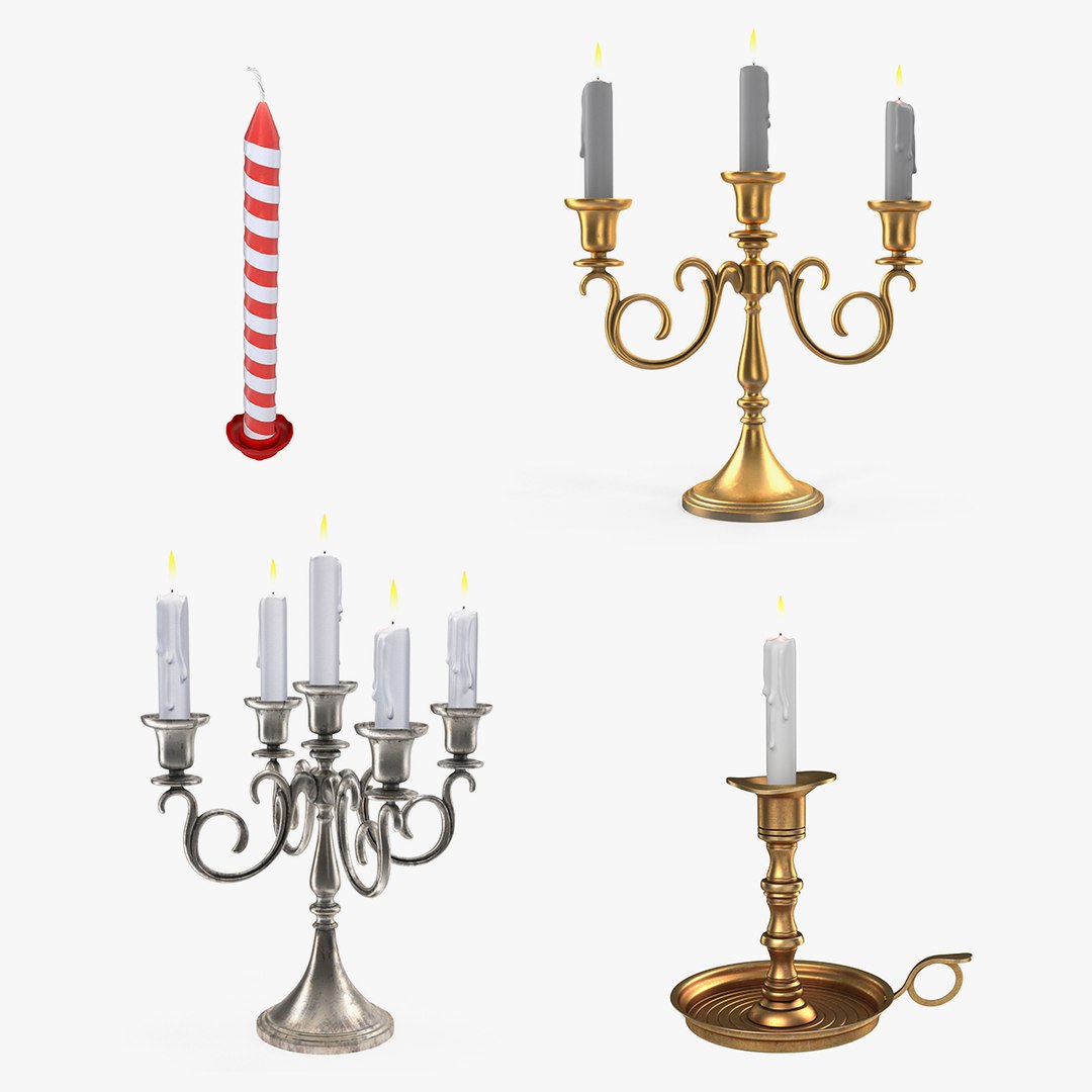 Candle Holders 3D Models Collection 3D model preview
