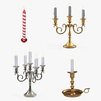 Candle Holders 3D Models Collection