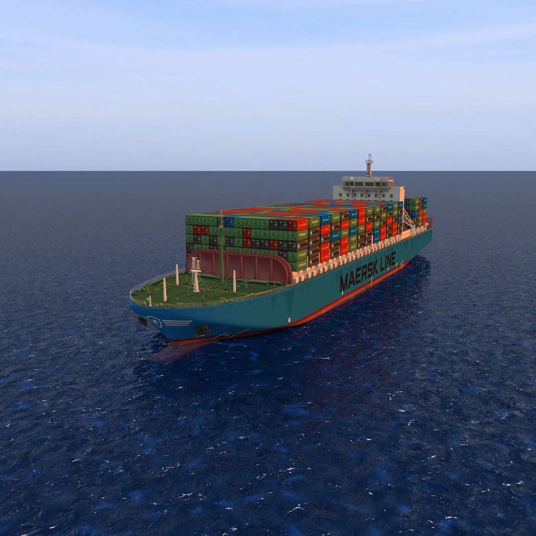 3d Container-ship Container Ship
