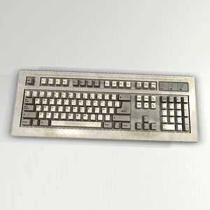 old keyboard 3d model