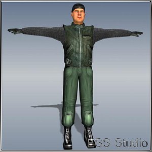 3d polygonal thief model