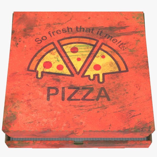 Dirty Folding Pizza Box - Animated Game Asset 3D model