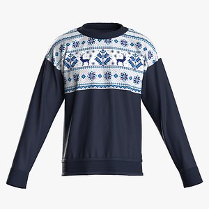 3D model Christmas male longsleeve