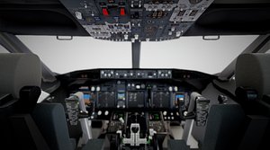 3D Boeing 737 Airplane Cockpit