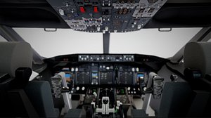 Boeing 737 Airplane Cockpit