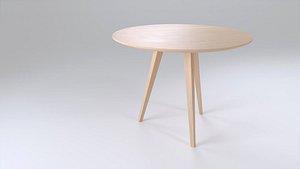 Japandi Round Dining Table - 3D Model Blender FBX USD