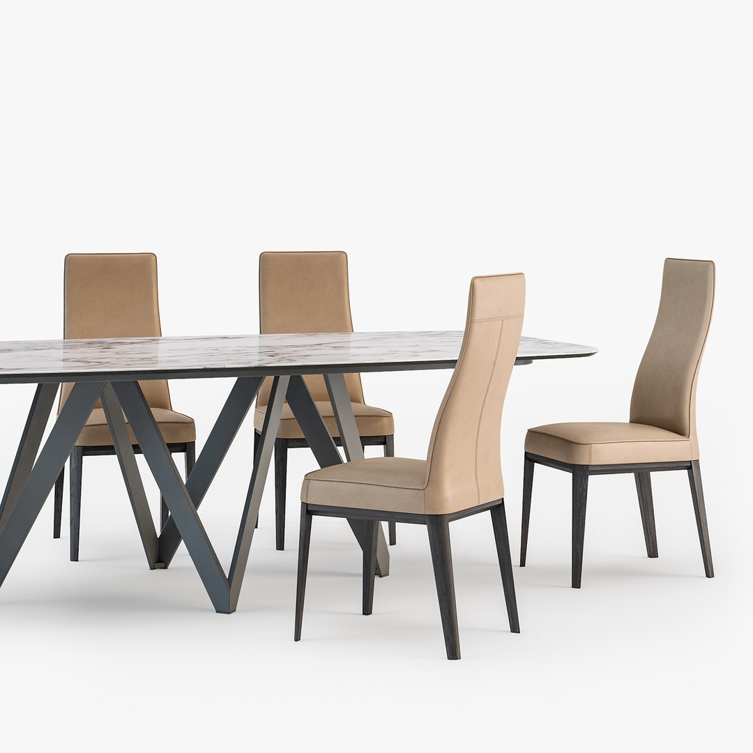 Calligaris margot chair cartesio 3D TurboSquid 1208056