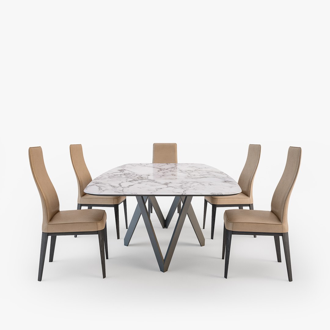 Calligaris margot chair cartesio 3D TurboSquid 1208056