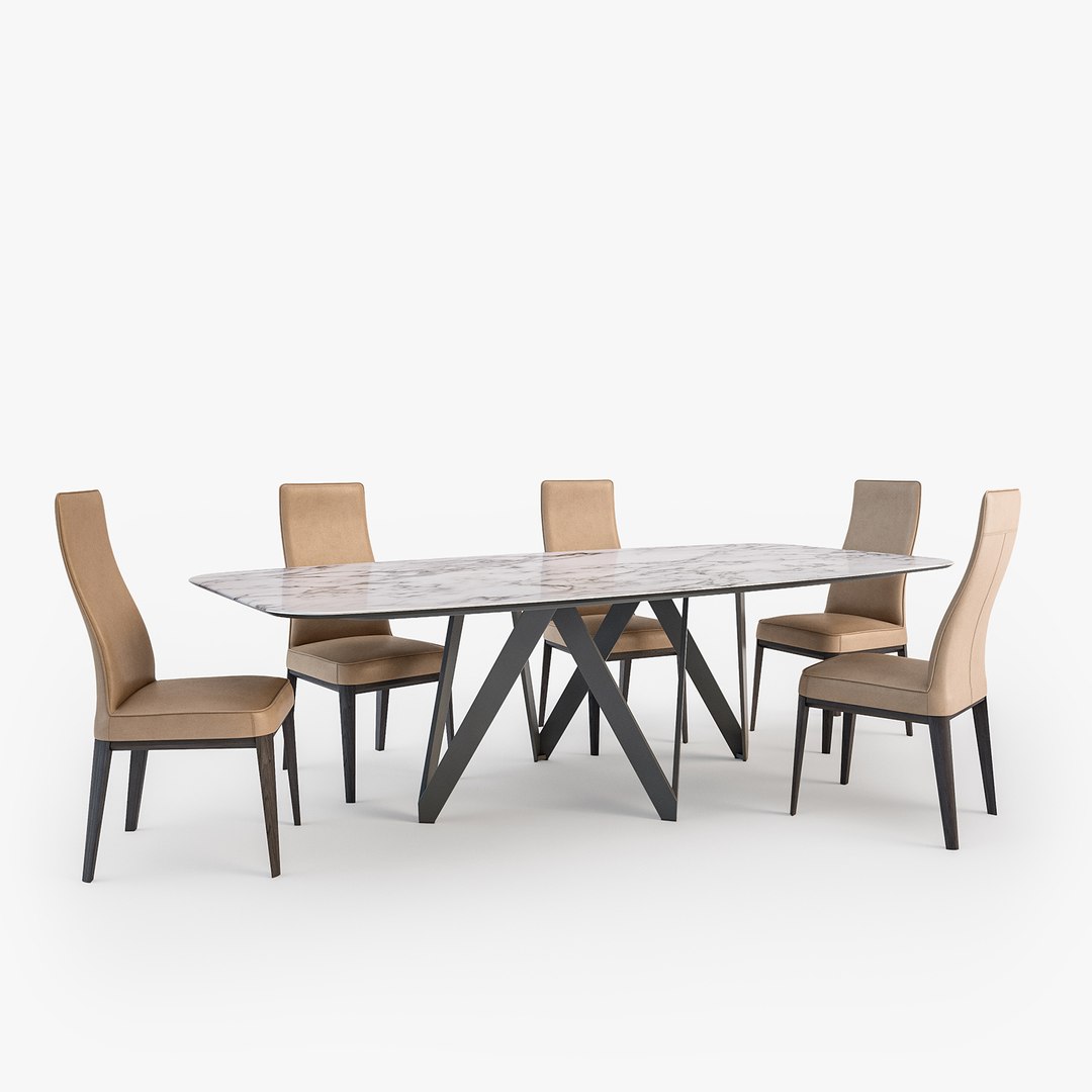 Calligaris margot chair cartesio 3D TurboSquid 1208056