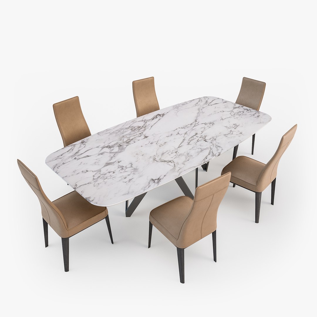 Calligaris margot chair cartesio 3D TurboSquid 1208056