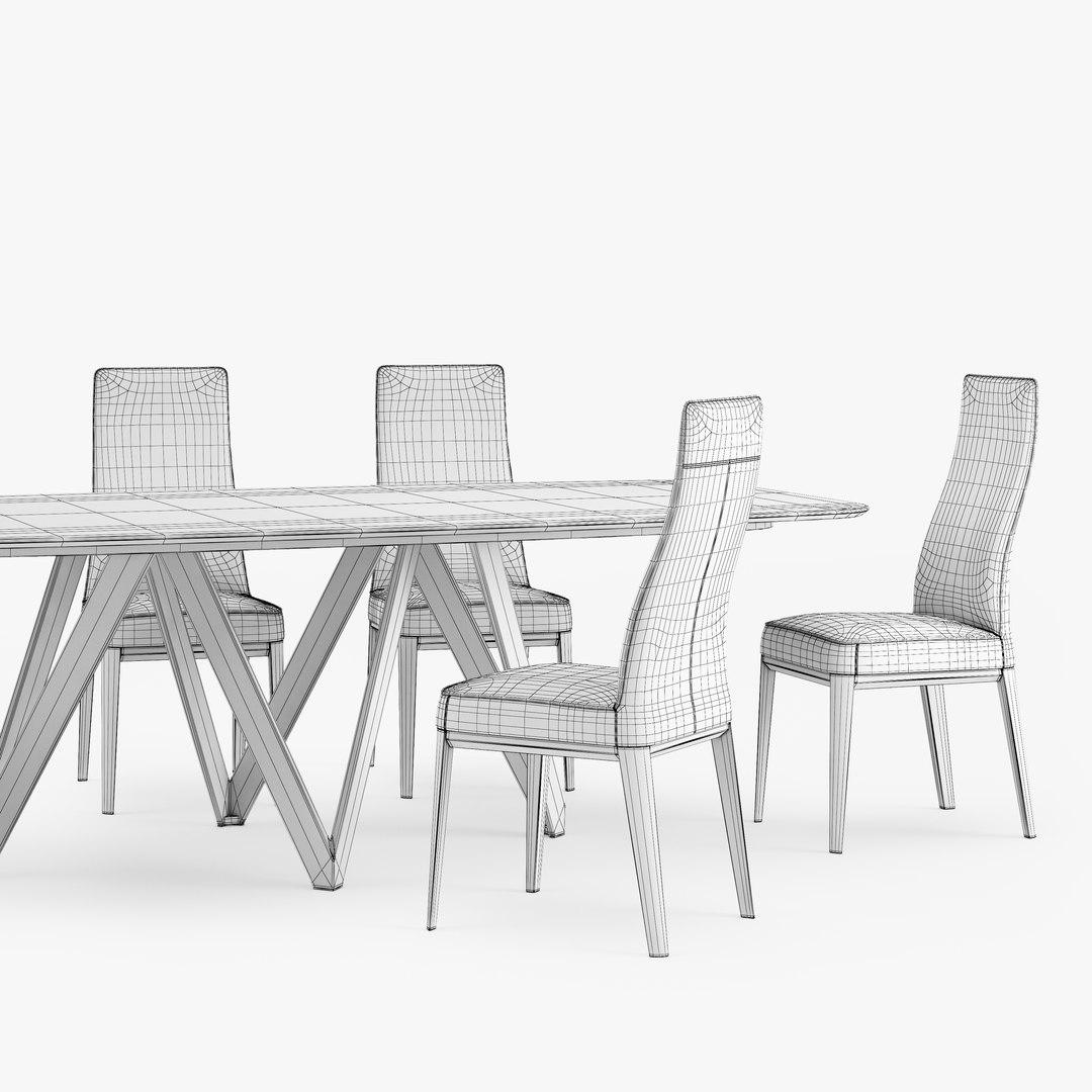Calligaris margot chair cartesio 3D TurboSquid 1208056