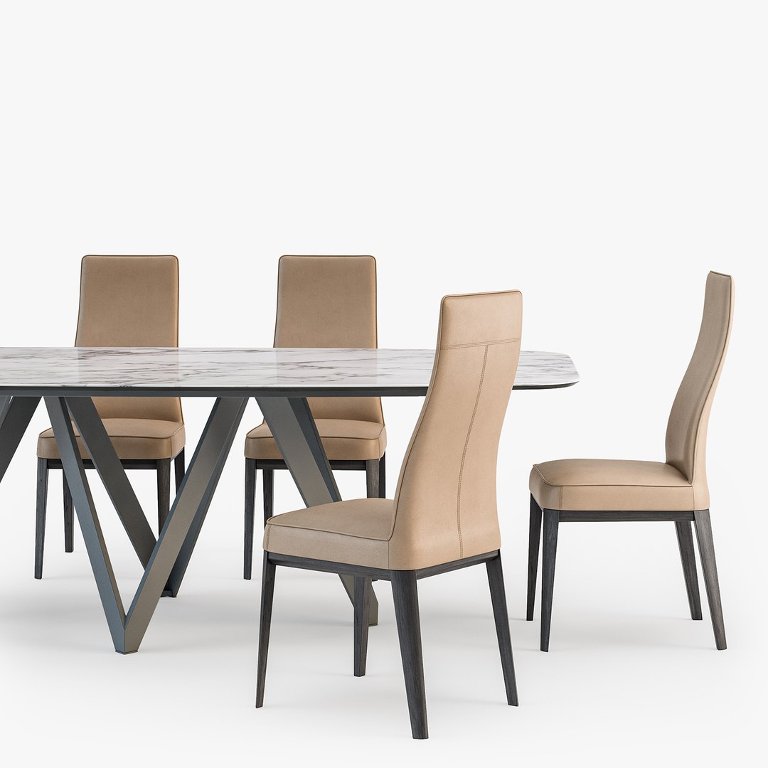 Calligaris margot chair cartesio 3D TurboSquid 1208056