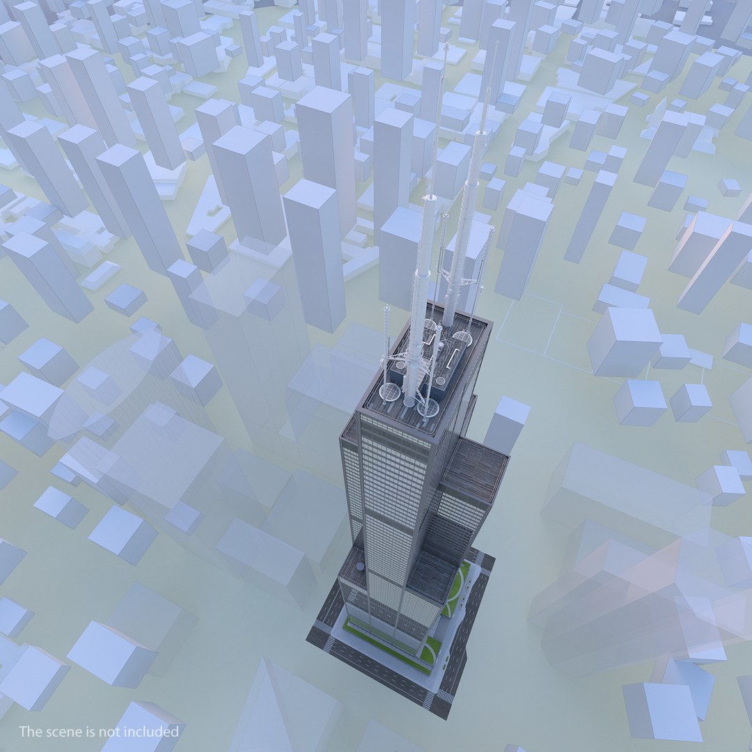 3D willis tower skyscraper center model - TurboSquid 1410109