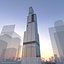 3D willis tower skyscraper center model