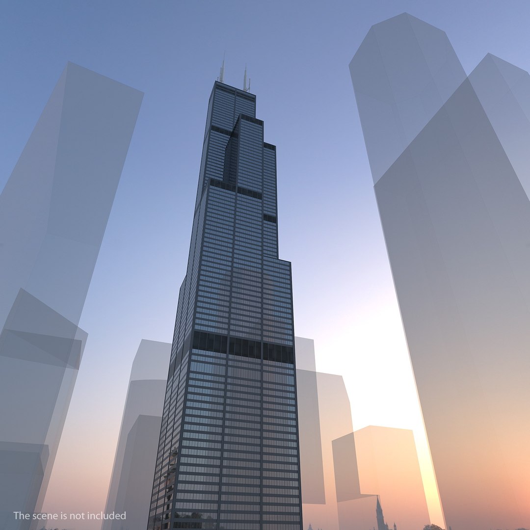 3D willis tower skyscraper center model - TurboSquid 1410109