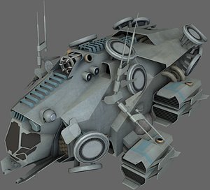 3d 3ds stealth recon ship