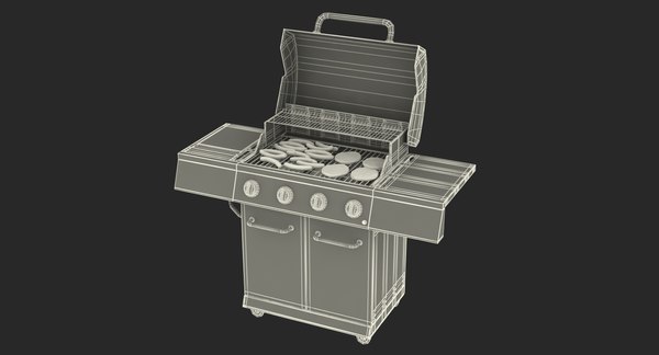 Gas grill sausages model - TurboSquid 1244946