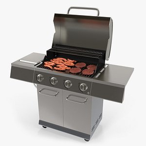 gas grill sausages model