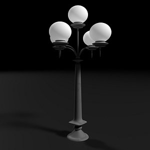3D model High-Quality 3D Street Lamp Model - Created in 3ds Max  Arnold