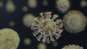virus corvid-19 coronavirus corona Low-poly 3D model