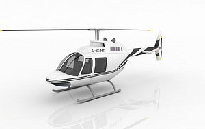 3d model helicopter bell 206