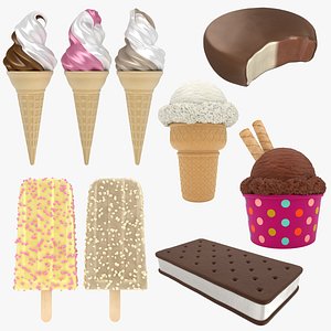 3D ice cream popsicle model