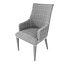 Restoration Hardware ELLA FABRIC ARMCHAIR and CAYDEN CAMPAIGN ROUND JUPE EXTENSION DINING TABLE
