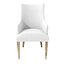 Restoration Hardware ELLA FABRIC ARMCHAIR and CAYDEN CAMPAIGN ROUND JUPE EXTENSION DINING TABLE