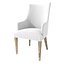 Restoration Hardware ELLA FABRIC ARMCHAIR and CAYDEN CAMPAIGN ROUND JUPE EXTENSION DINING TABLE