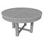 Restoration Hardware ELLA FABRIC ARMCHAIR and CAYDEN CAMPAIGN ROUND JUPE EXTENSION DINING TABLE