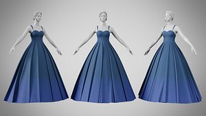 Dress 49 Single Blue