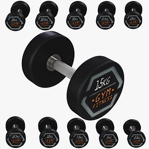3D model GYM Dumbell Set 01