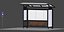 3d model realistic bus stop shelter