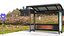 3d model realistic bus stop shelter