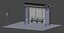 3d model realistic bus stop shelter