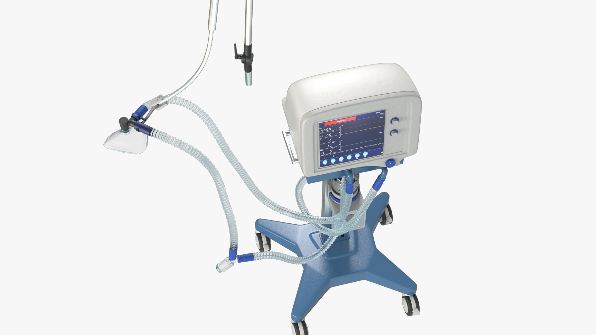 3D Model Modern Medical Lung Ventilator - TurboSquid 1540450