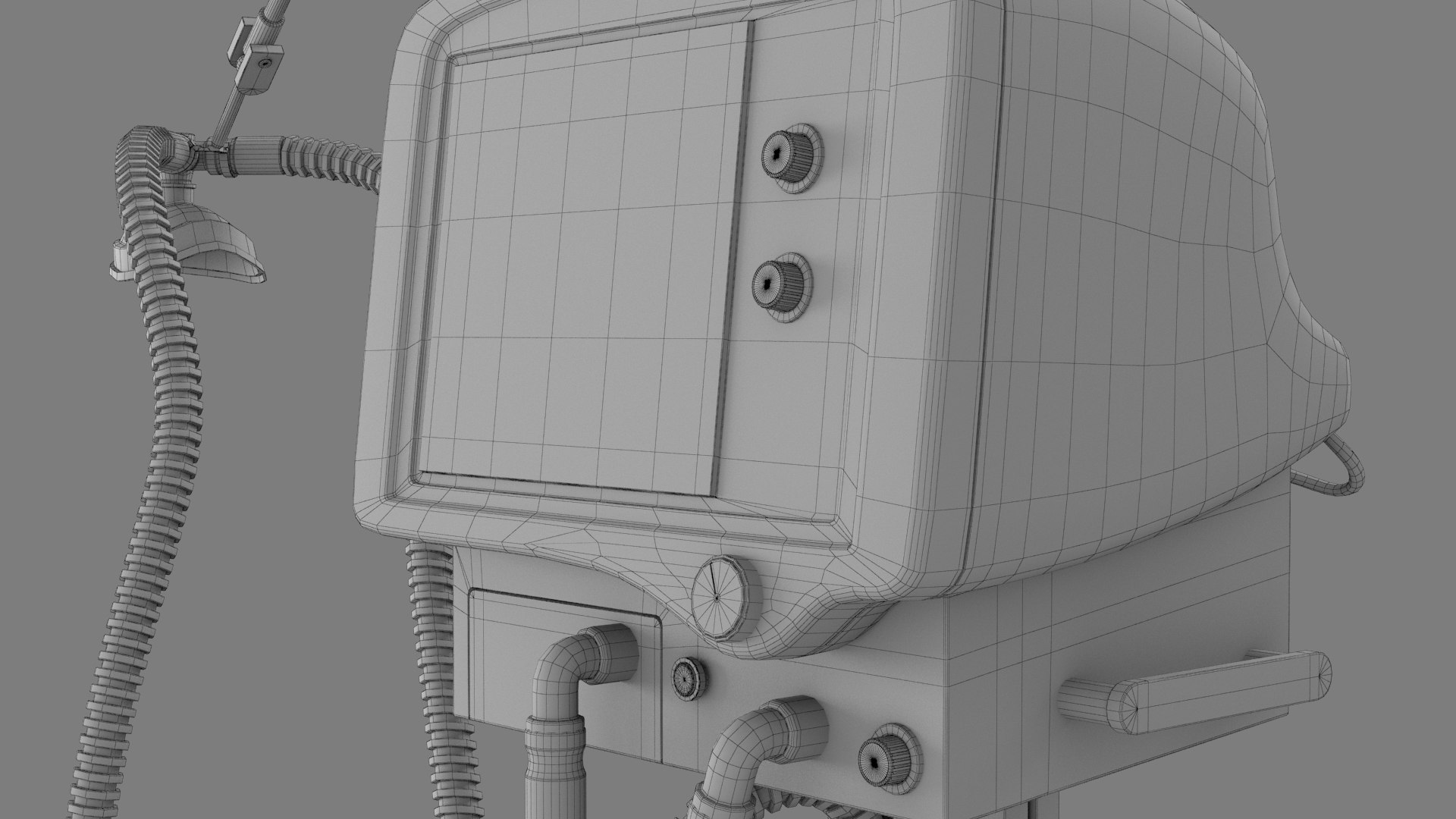 3D Model Modern Medical Lung Ventilator - TurboSquid 1540450