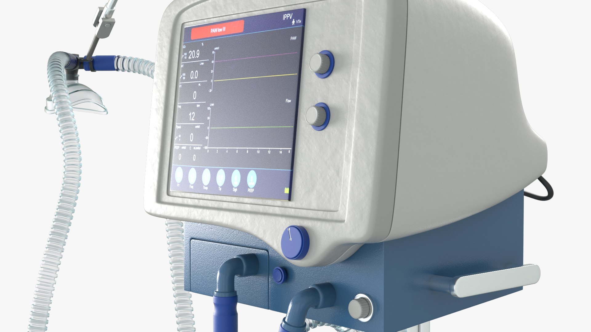 3D Model Modern Medical Lung Ventilator - TurboSquid 1540450