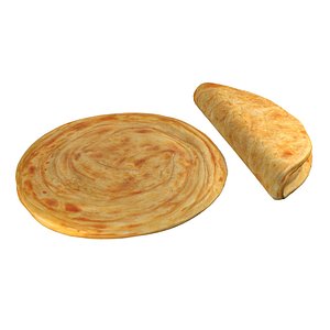 Paratha Bread 3D model