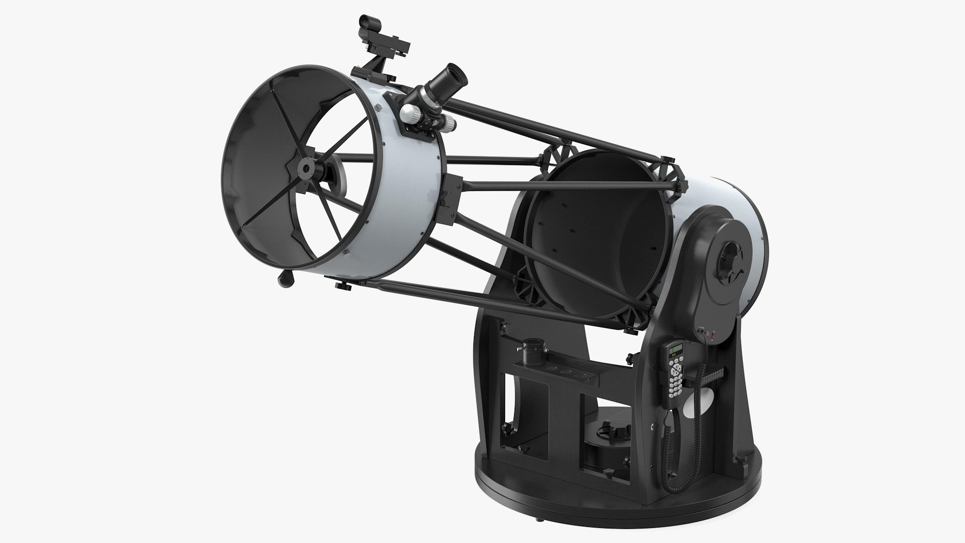 Truss Tube Dobsonian Telescope Rigged 3D model preview