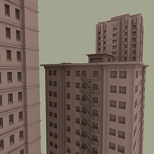 vintage buildings packs 3d model