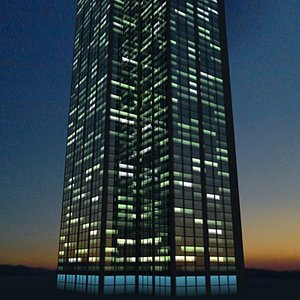 3ds max skyscraper night
