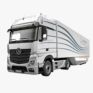 3d mercedes actros aero trailer