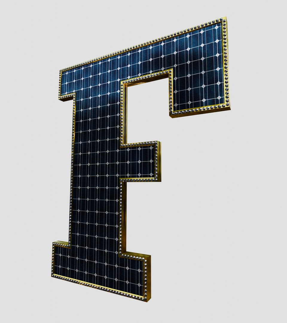 Solar Panel Letter - F 3D Model - TurboSquid 2242050