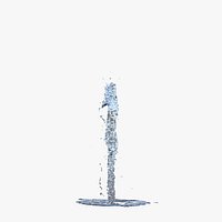 45cm height Tiny Trickle Fountain rising up - Animation of 12s at 60fps